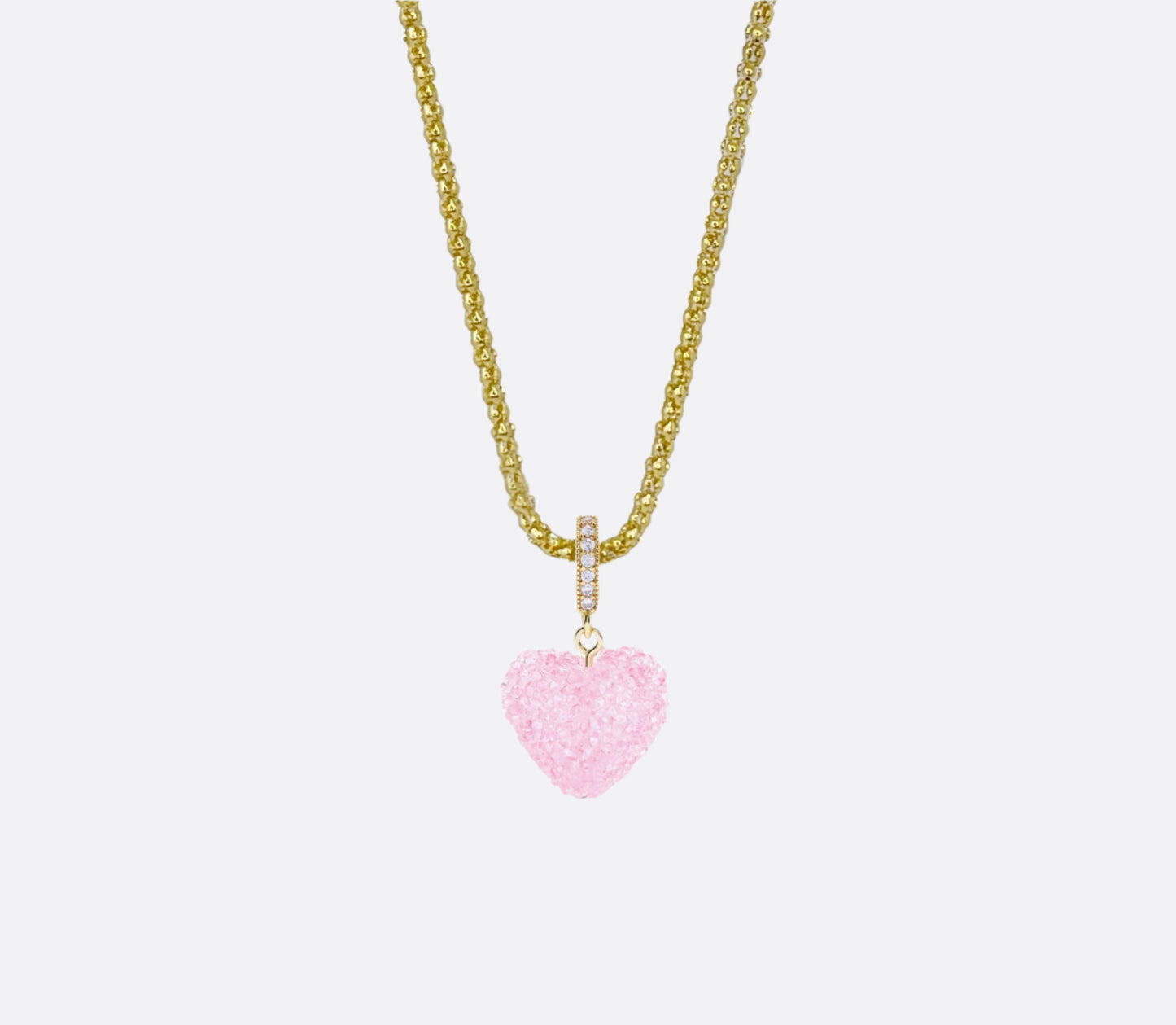 Jelly Heart Baby Pink Necklace