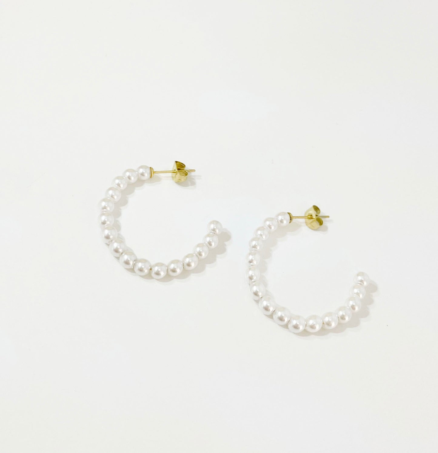 Pearl Circle Hoops