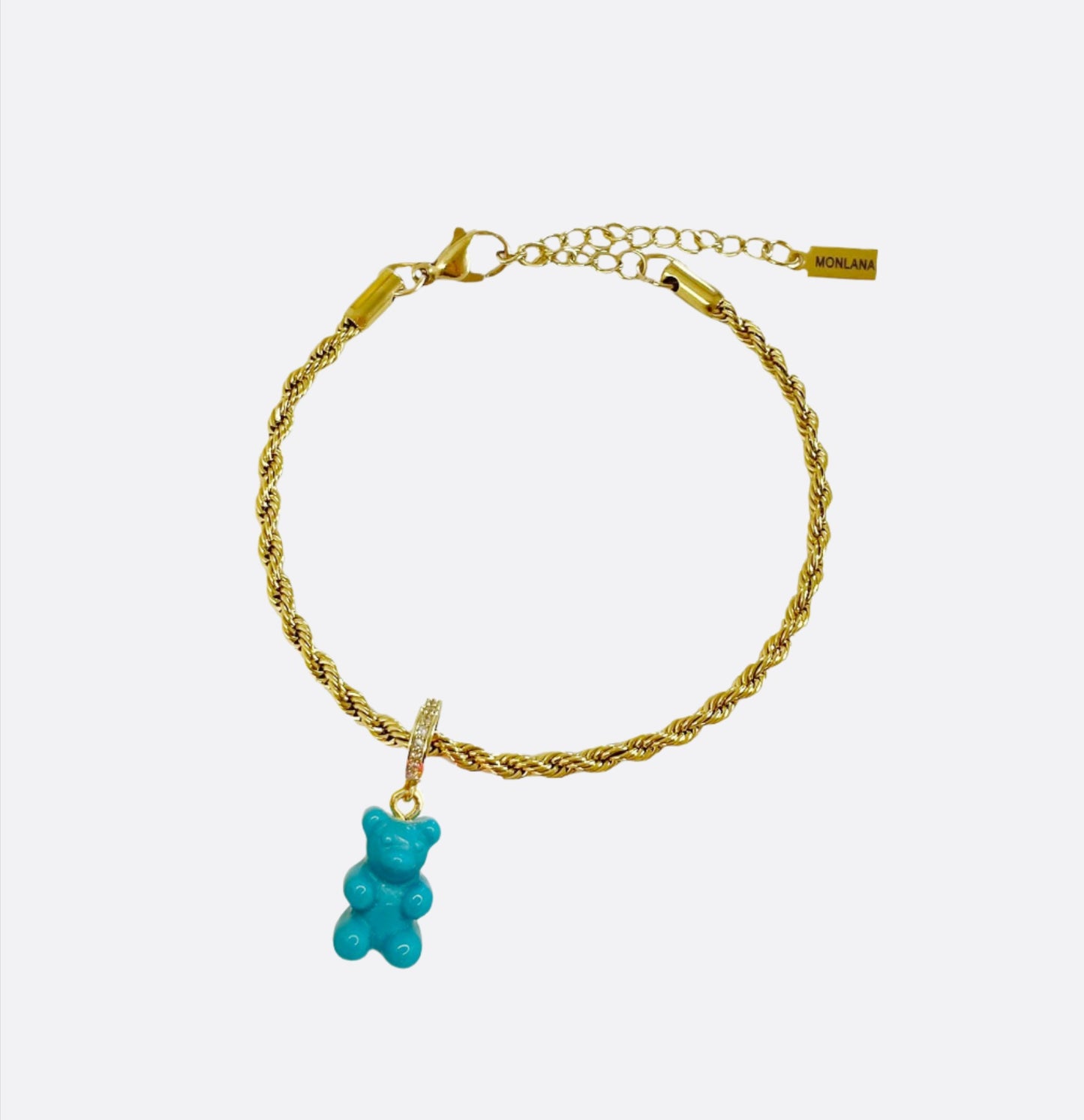 Turquoise Gummy Bear Bracelet