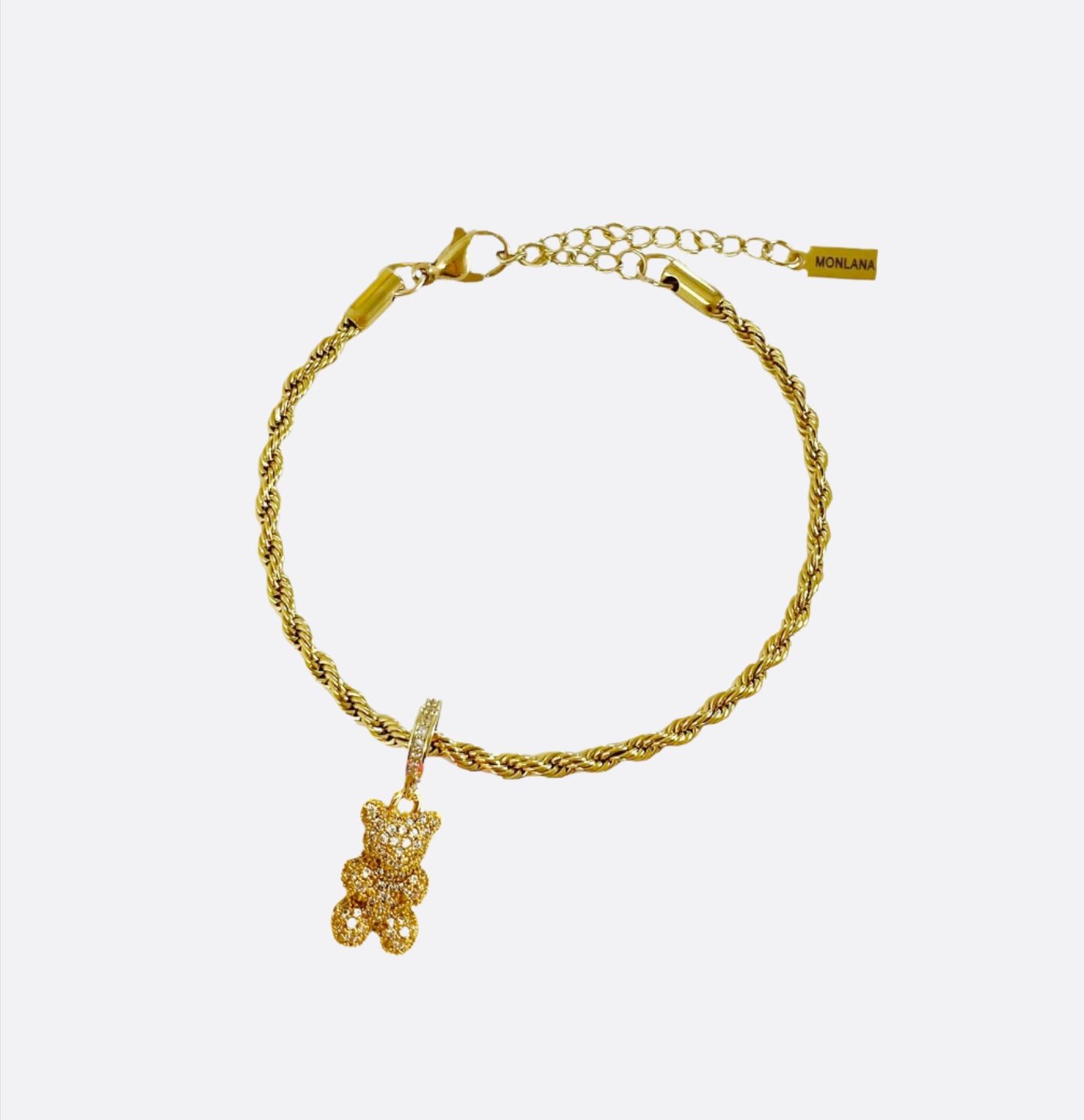 Shiny Gummy Bear Bracelet - Gold