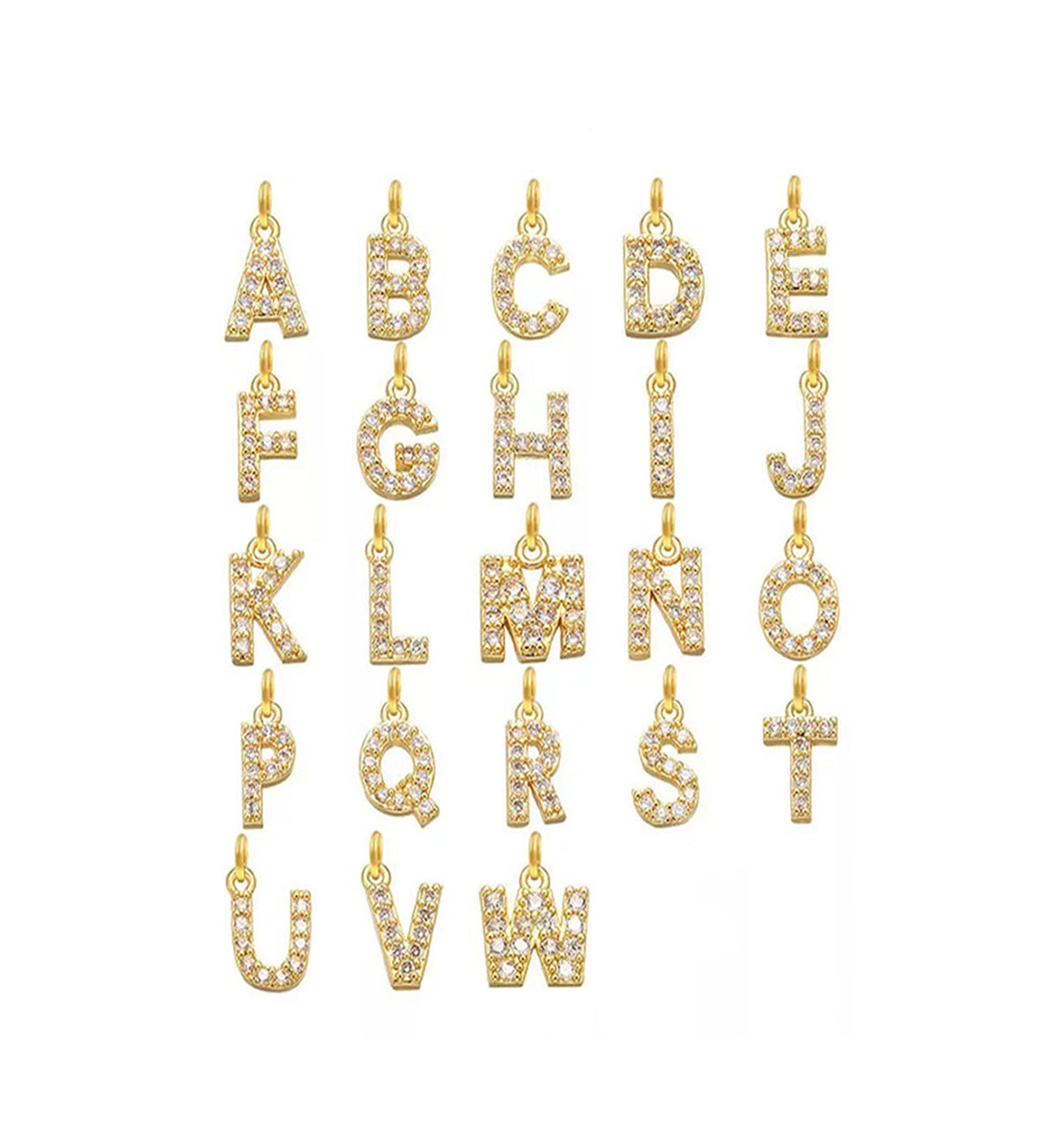 Alphabet Natural Rice Pearl Necklace