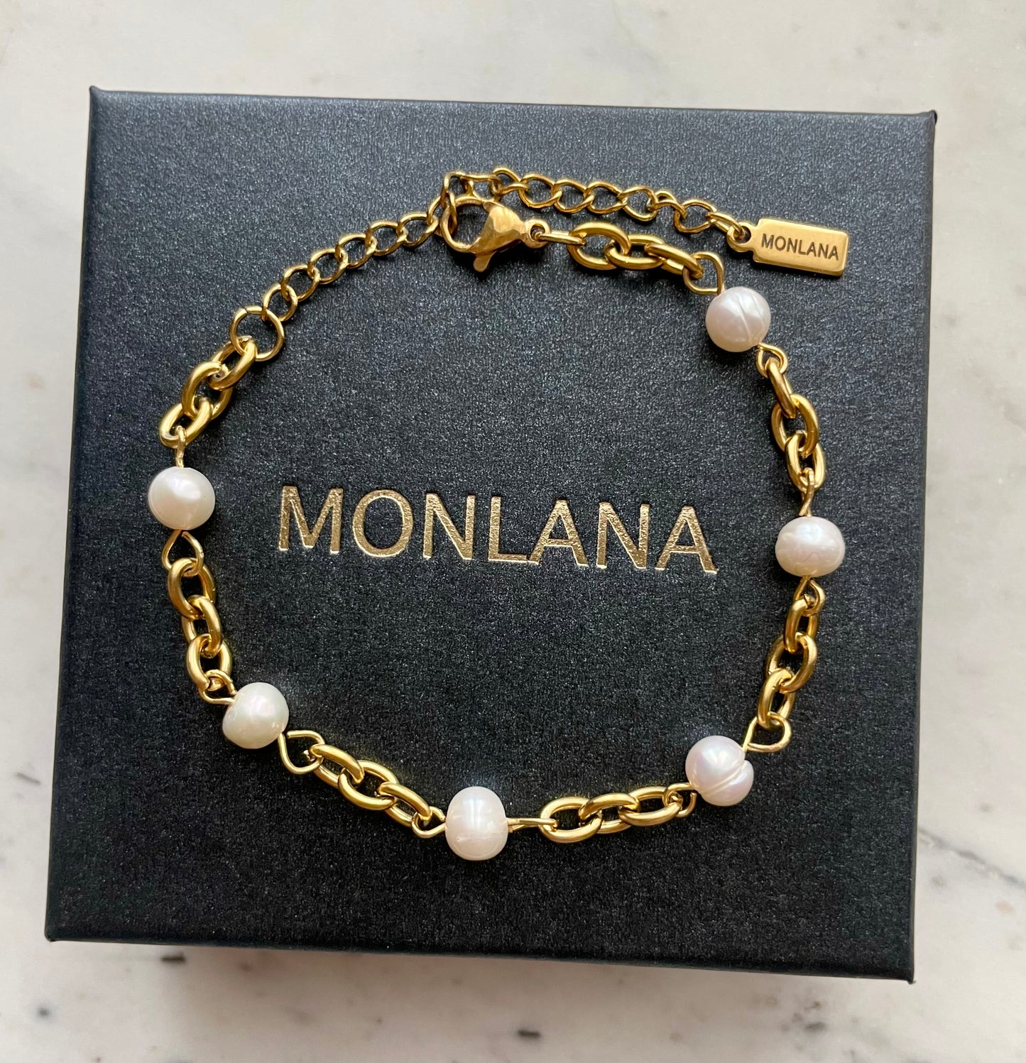 Paris Natural Pearl Chain Bracelet