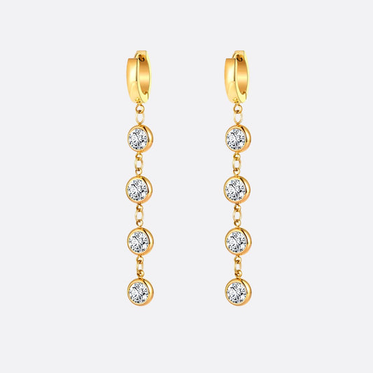 Long Zircon Earrings