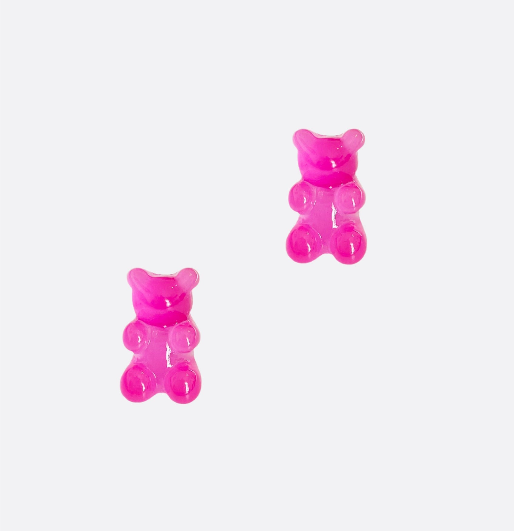 Pink Gummy Bear Stud Earrings