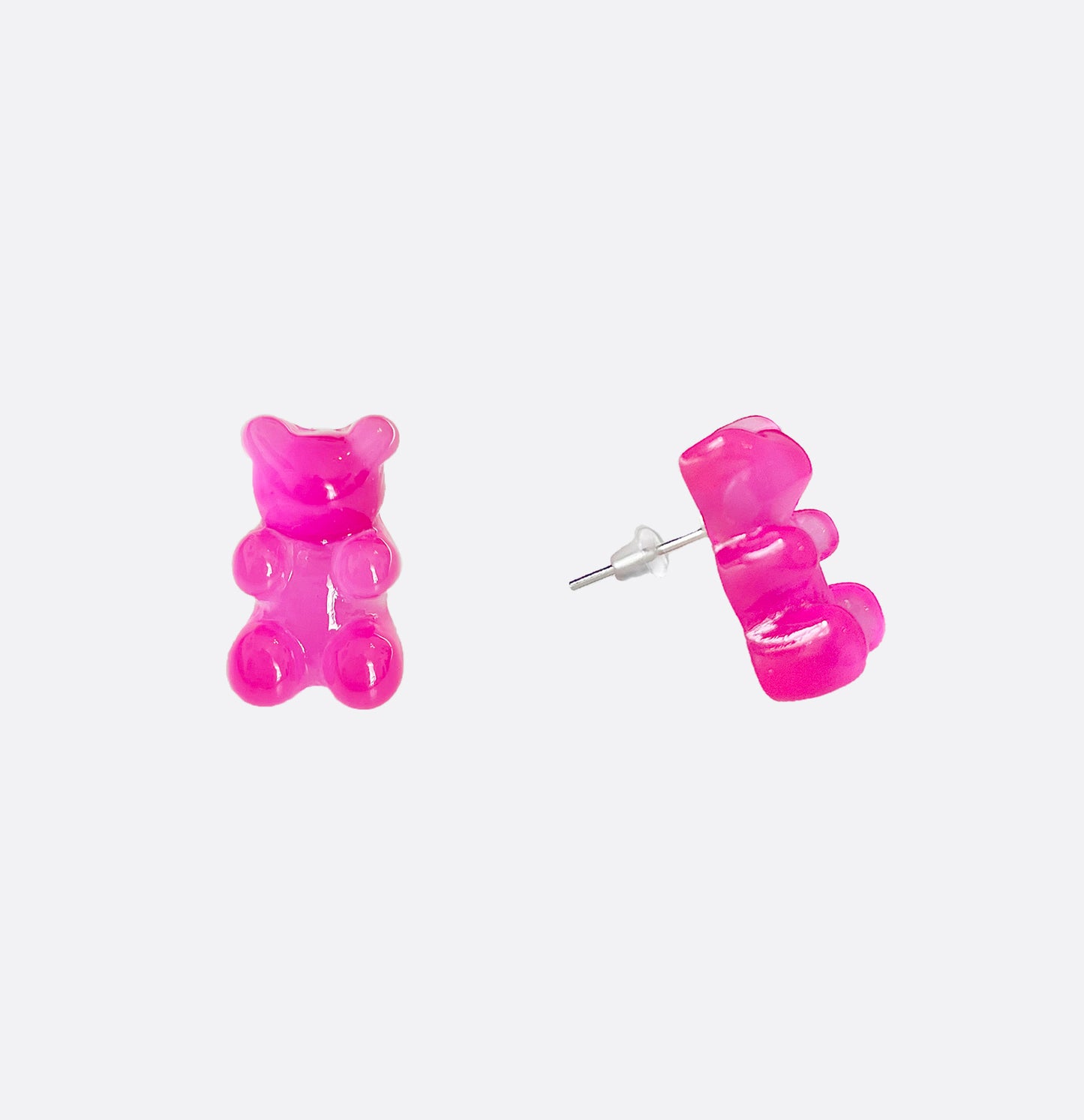 Gummy Bear Stud Earrings - Pink