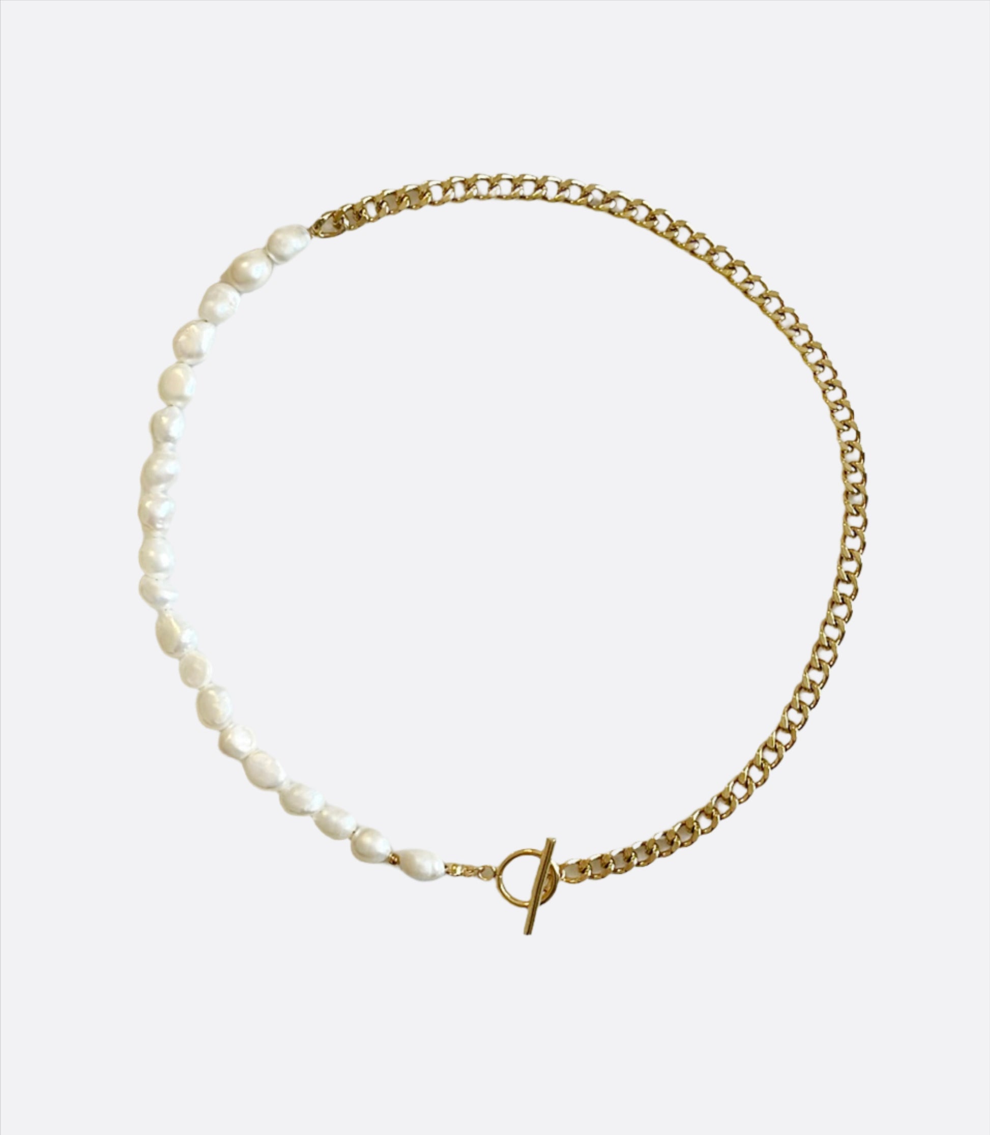 Hanna Natural Pearl Chain Necklace