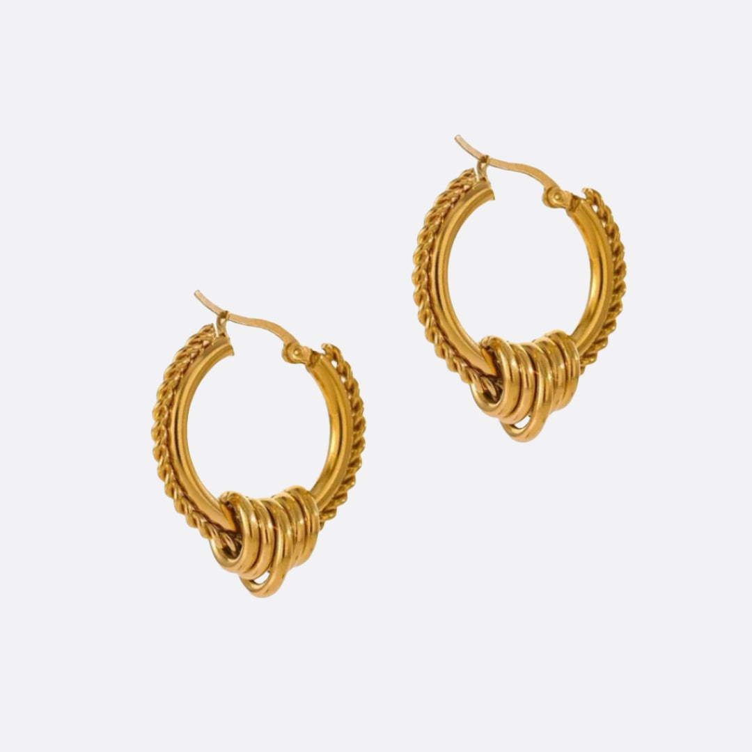 Monlana Twisted Round Earrings