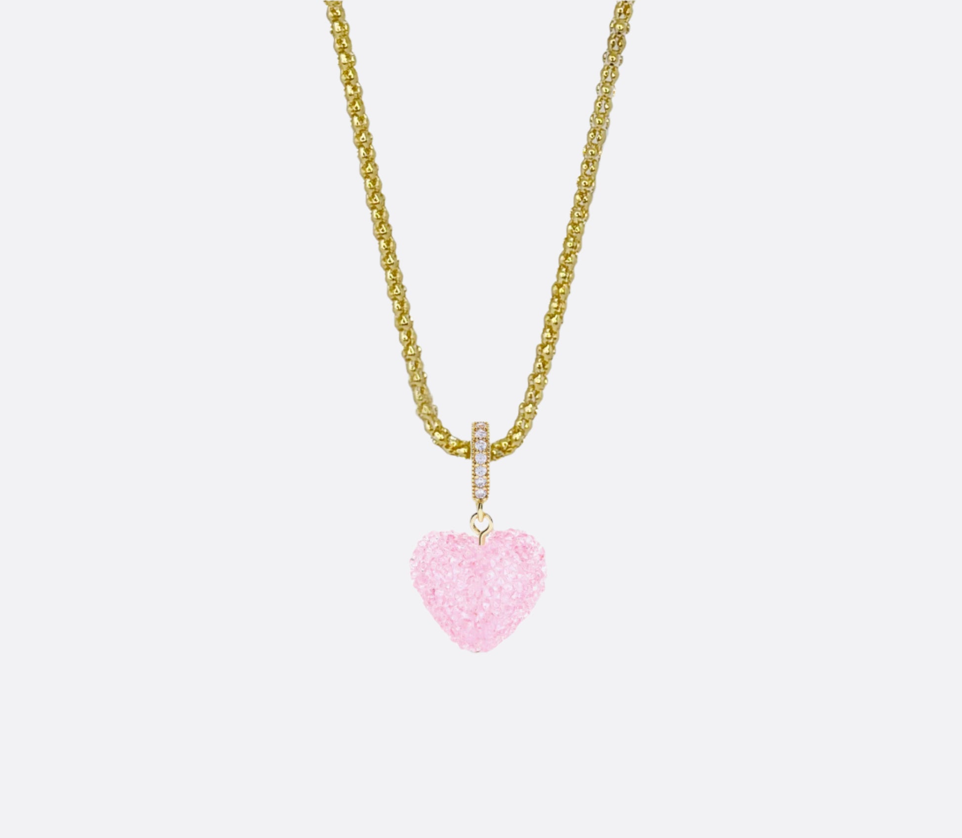 Jelly Heart Baby Pink Necklace