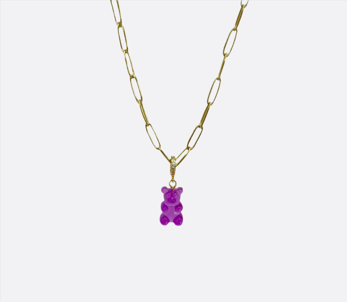 Purple Gummy Bear Adjustable Necklace