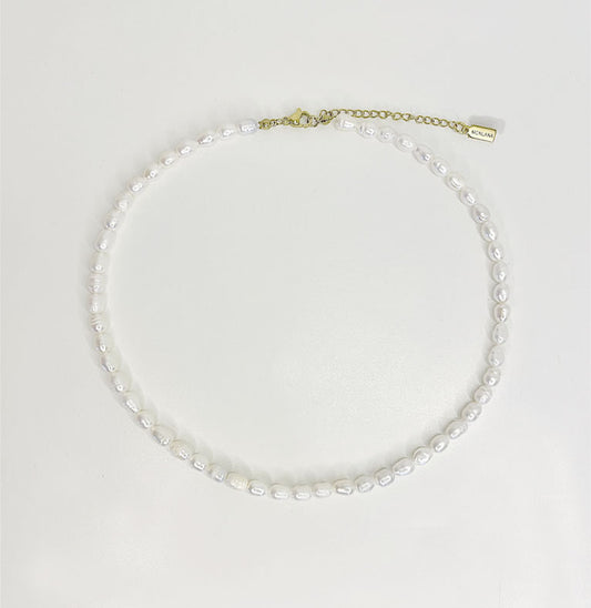 Natural Small Rice Pearl Necklace