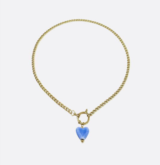 Blue Heart Necklace