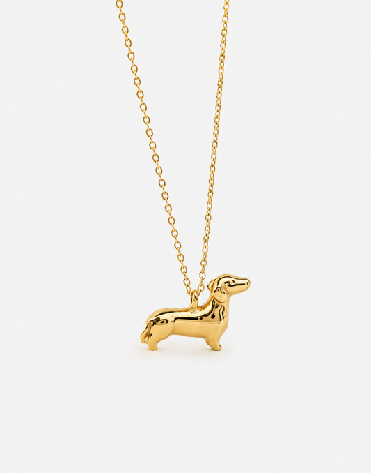 MONLANA Dachshund Necklace with gold dachshund pendant