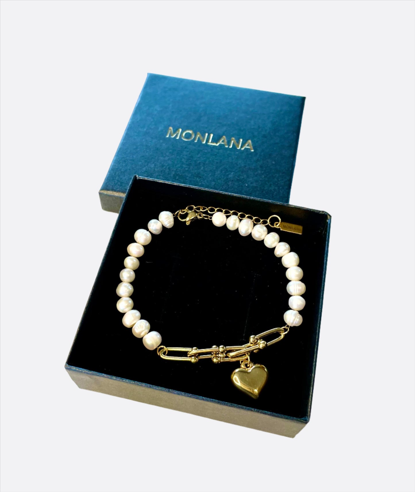 Freshwater Pearl Heart Bracelet