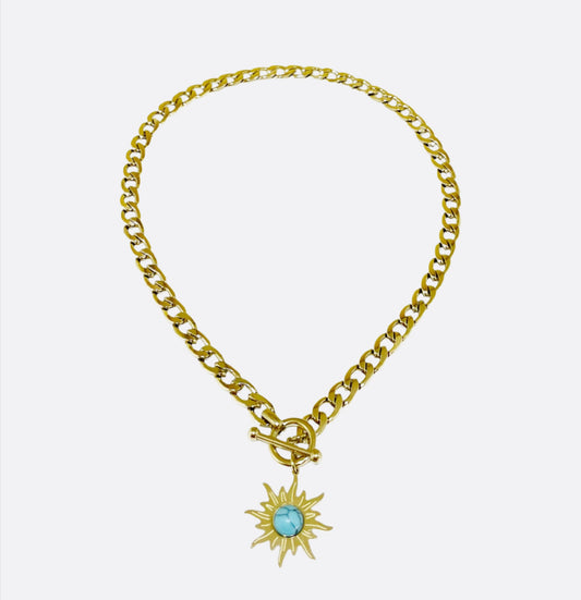 Monlana Sun Flower Pendant Necklace