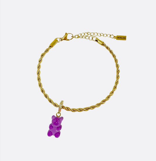 Purple Gummy Bear Bracelet