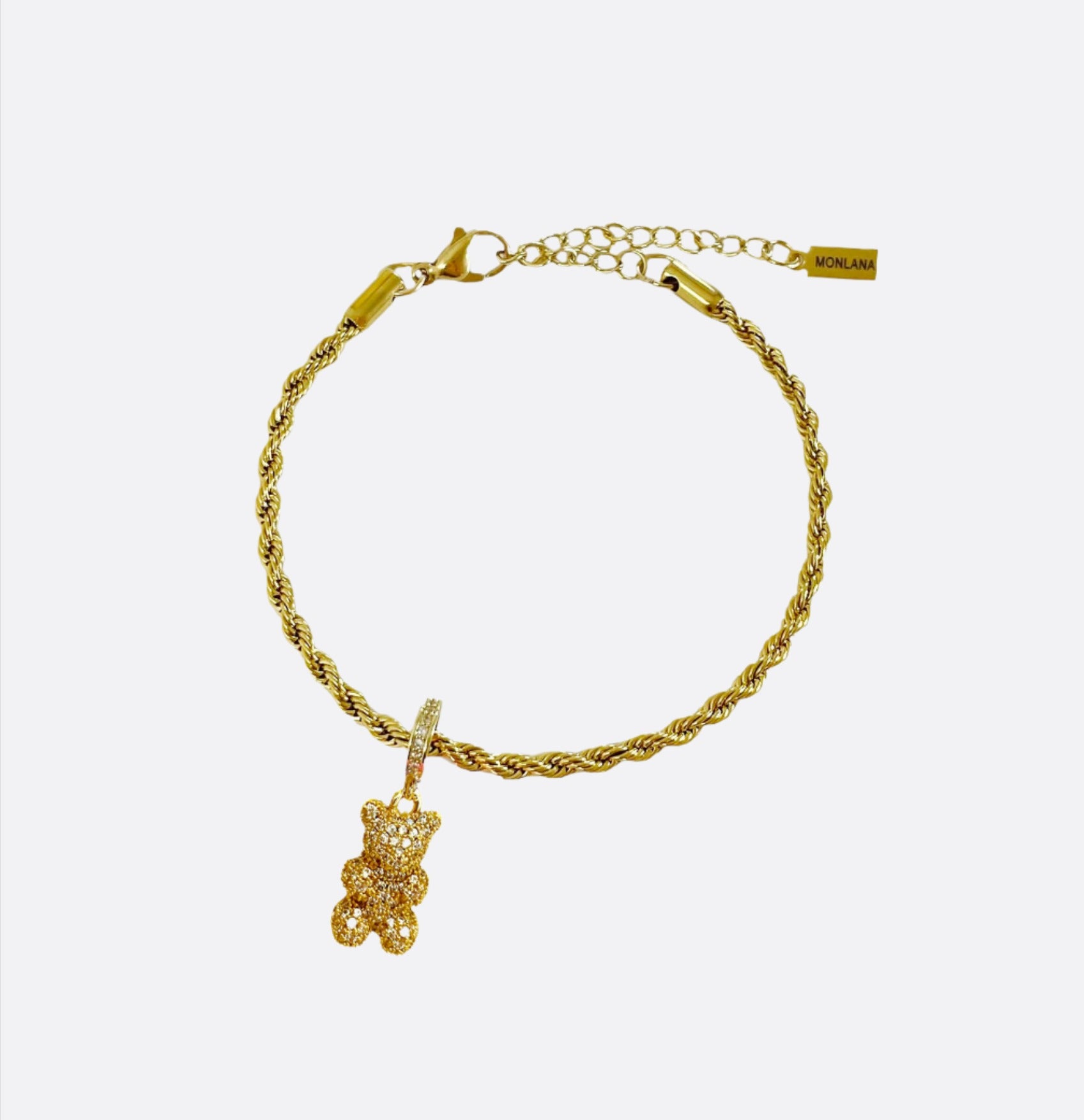 Shiny Gummy Bear Bracelet - Gold
