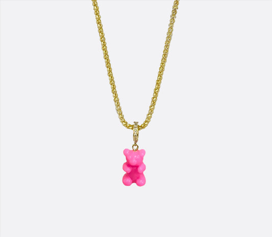 Pink Gummy Bear Necklace