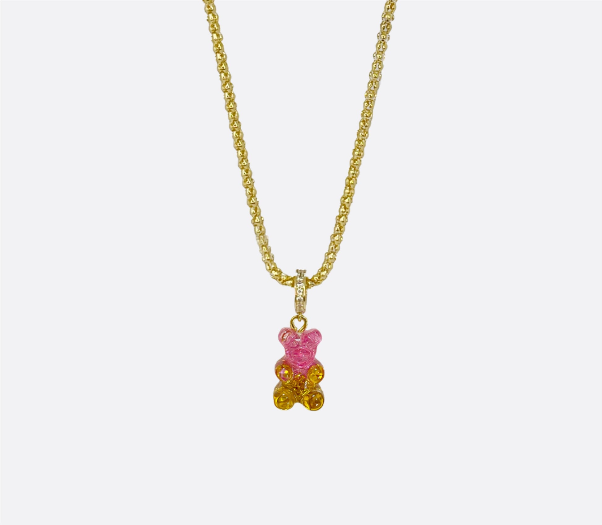 Pink/Yellow Gummy Bear Necklace