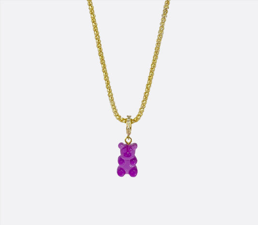 Purple Gummy Bear Necklace