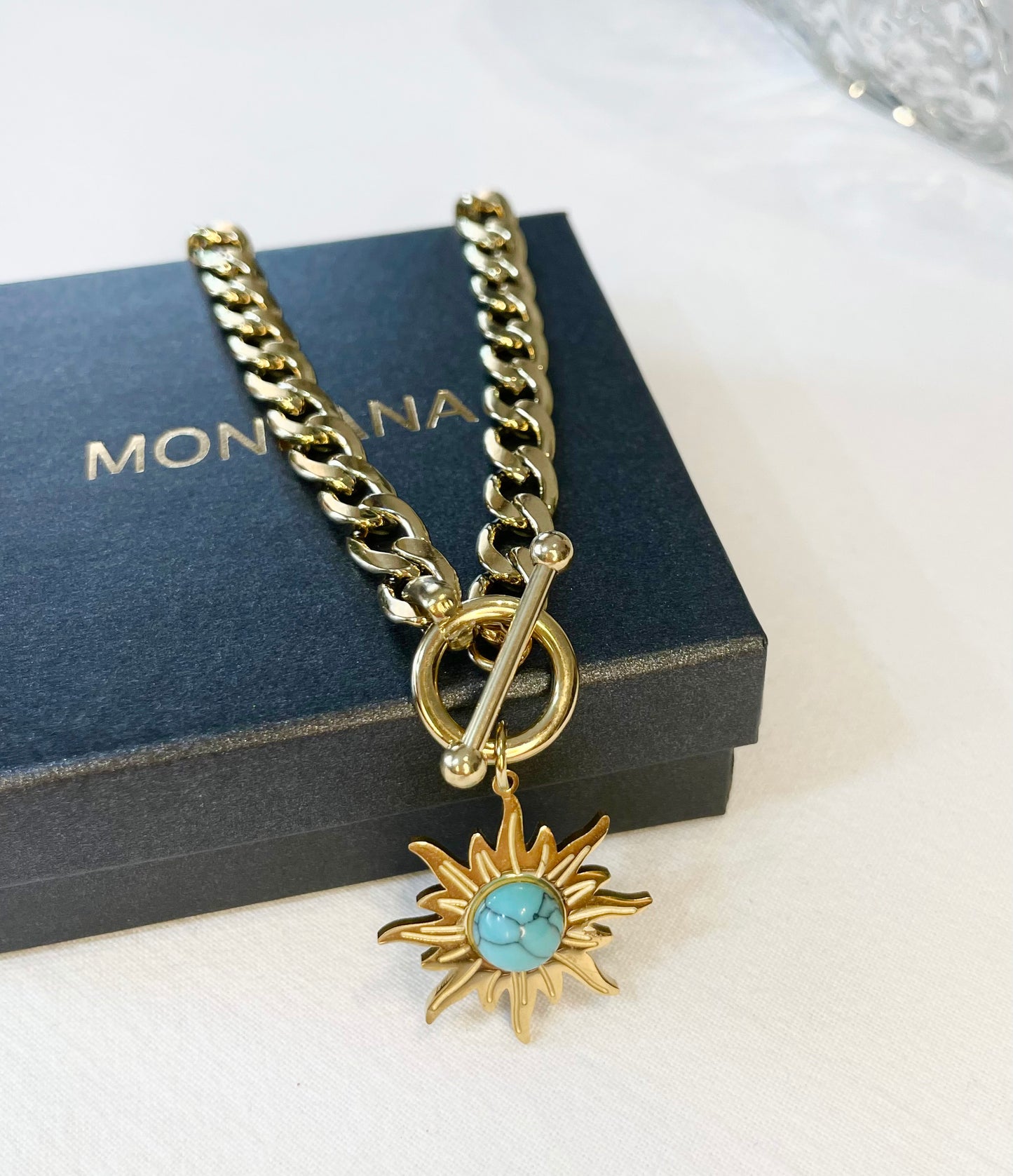 Sun Flower Pendant Necklace