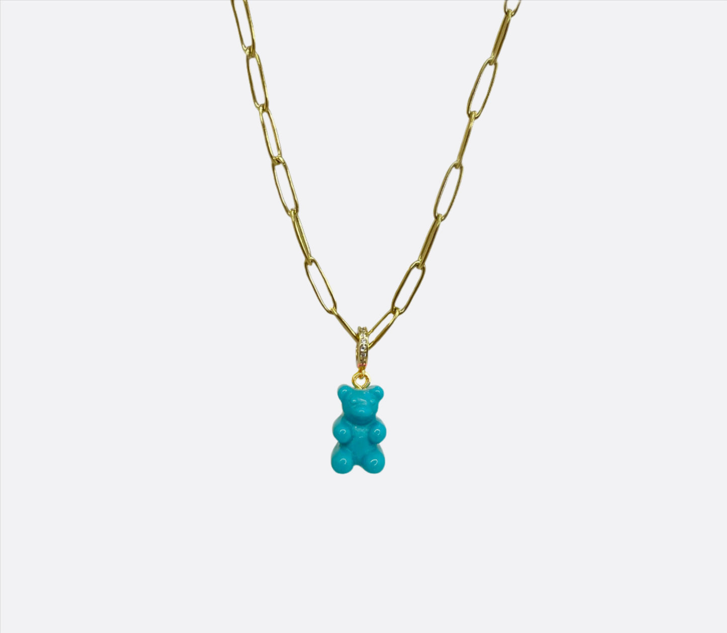  Turquoise Gummy Bear Adjustable Necklace