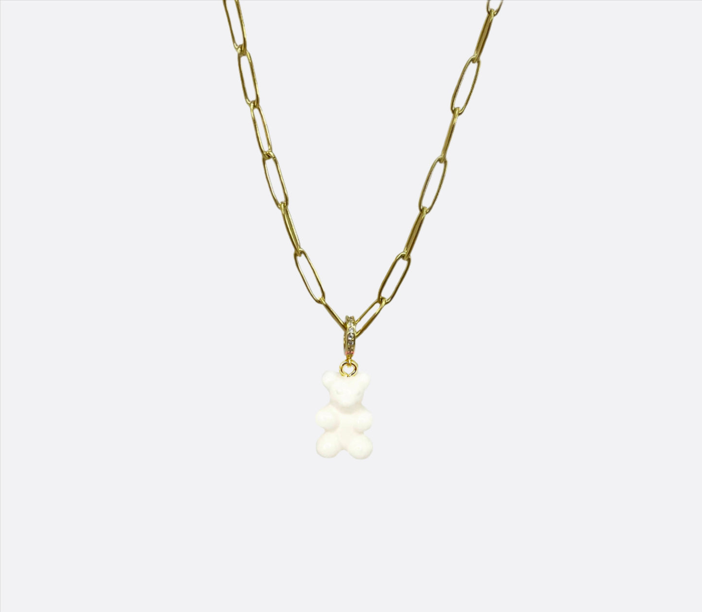 White Gummy Bear Adjustable Necklace