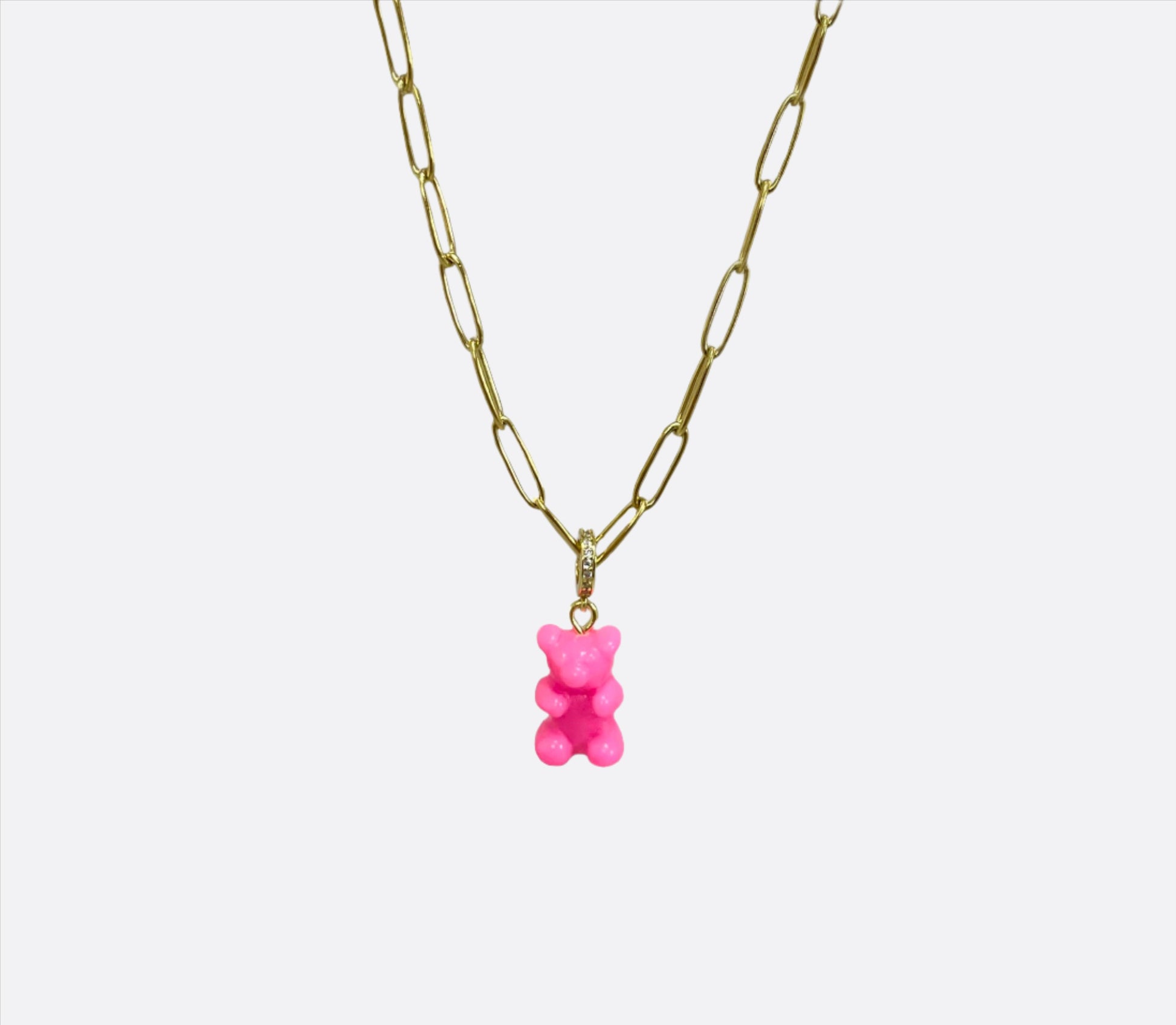 Pink Gummy Bear Adjustable Necklace